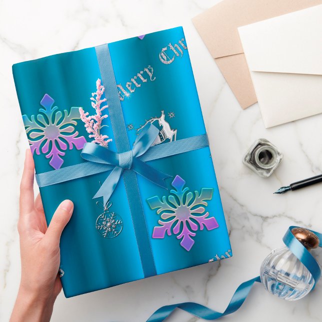 Luxurious Blue Christmas Wrapping Paper (Creator Uploaded)