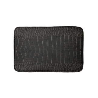 Luxurious crocodile leather: textile texture. bath mat