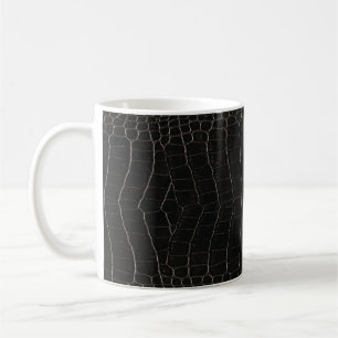 Luxurious crocodile leather: textile texture. coffee mug