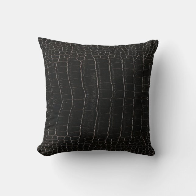 Luxurious crocodile leather: textile texture. cushion (Front)
