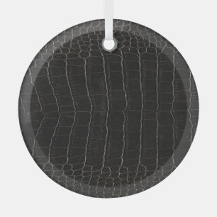 Luxurious crocodile leather: textile texture. glass tree decoration