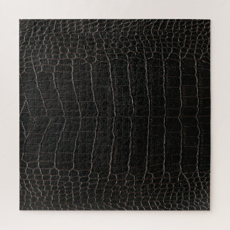 Luxurious crocodile leather: textile texture. jigsaw puzzle