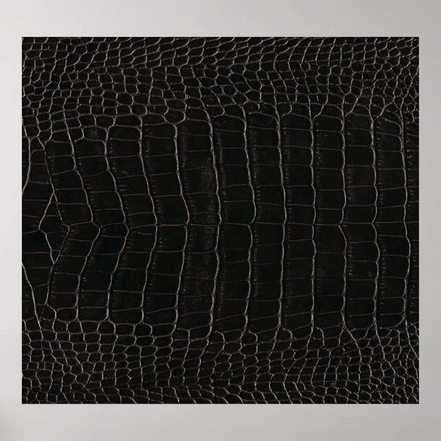 Luxurious crocodile leather: textile texture. poster (Front)