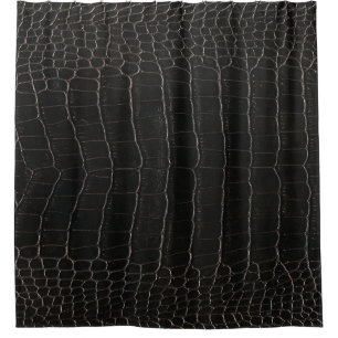 Luxurious crocodile leather: textile texture. shower curtain