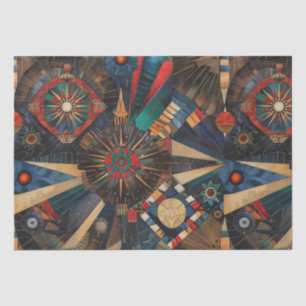 Luxurious Cyan "Ancient Indigenous Chronicles" Tis Tissue Paper