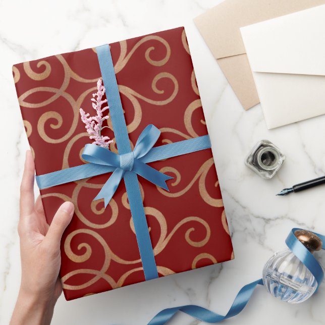 Luxurious Damask Pattern Wrapping Paper (Gifting)