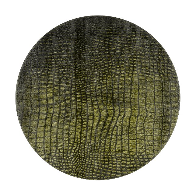 Luxurious dark crocodile skin texture. cutting board (Front)