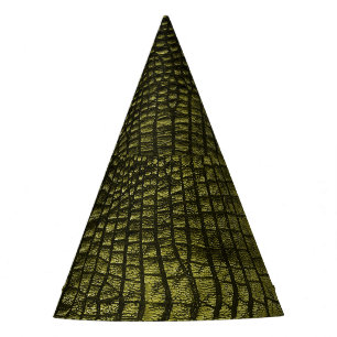 Luxurious dark crocodile skin texture. party hat
