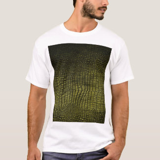 Luxurious dark crocodile skin texture. T-Shirt