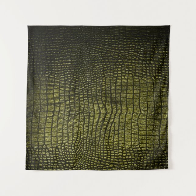 Luxurious dark crocodile skin texture. tapestry (Front)