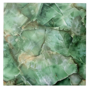 Luxurious Dark Green Gemstone Modern Aesthetic Ceramic Tile