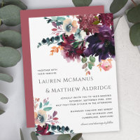 Luxurious Dark Watercolor Floral Wedding