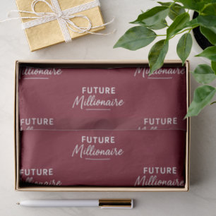Luxurious Deep Burgundy Mindset Typography Luxury Tissue Paper