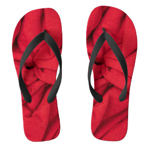 Luxurious Deep Crimson Crumpled Textile Background Thongs