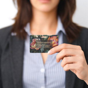 Luxurious Dutch Floral Painting Floral Design  ID Badge