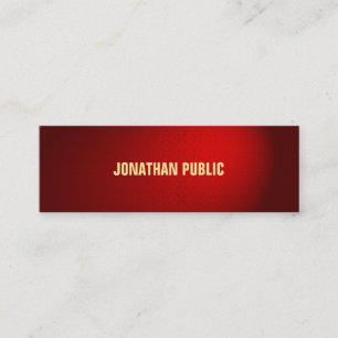 Luxurious Elegant Black Red Damask Professional Mini Business Card