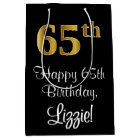 Luxurious, Elegant, Faux Gold Look 65th Birthday
