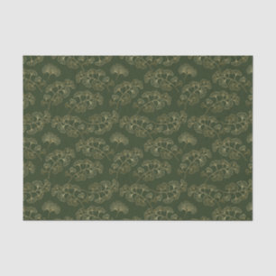 Luxurious Emerald Green Gold Botanical Leaf Tissue Paper