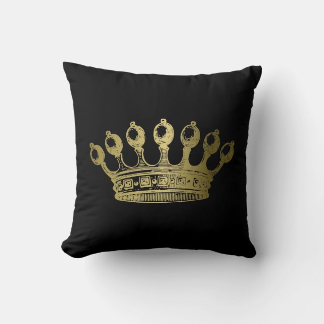 Luxurious Esoteric Gold Crown Cushion (Front)