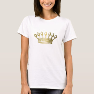 Luxurious Esoteric Gold Crown White T-Shirt