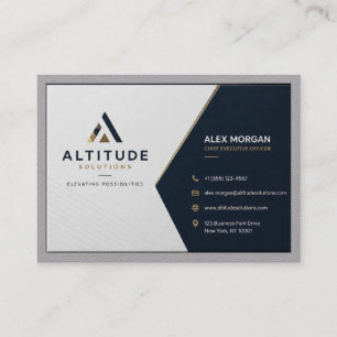 Luxurious Executive Business Card with Modern Gold