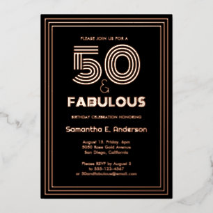 Luxurious Fifty and Fabulous Retro 50th Birthday