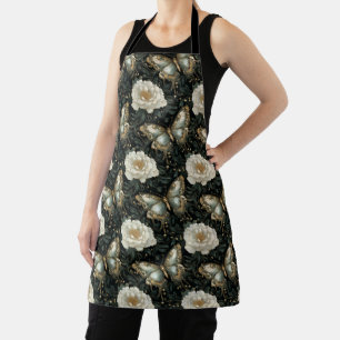 Luxurious Floral & Butterfly Seamless Pattern Apron
