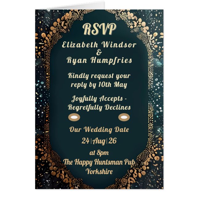 Luxurious Floral Wedding Invitation Suite (Front)