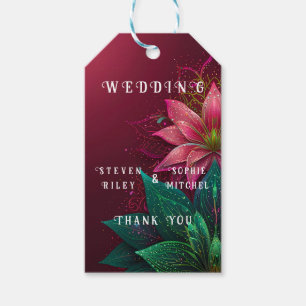 Luxurious Floral Wedding Invitation Suite Gift Tags