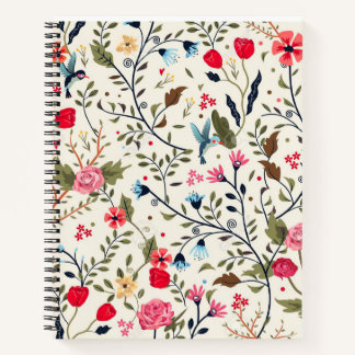 Luxurious Flowery Spiral notebook