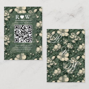Luxurious Gardenias Accent Greenery Wedding Enclosure Card
