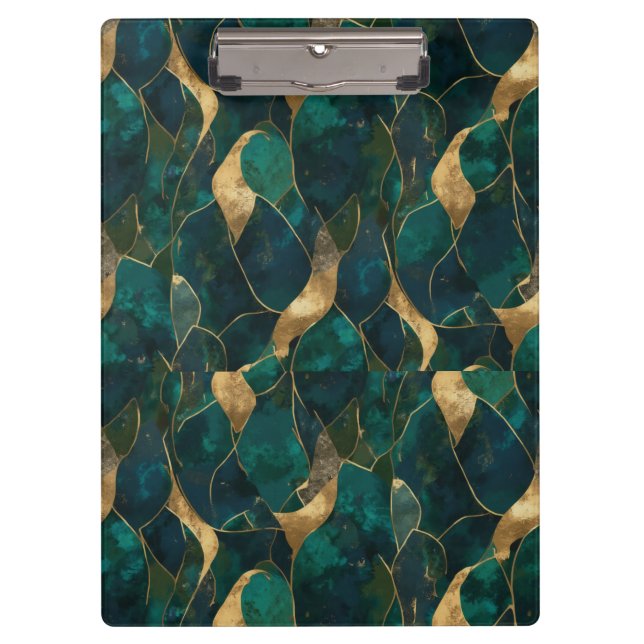 Luxurious Geometric Abstract Clipboard (Front)