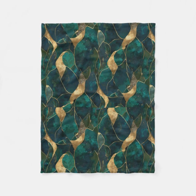 Luxurious Geometric Abstract Fleece Blanket (Front)