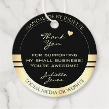 Luxurious Gold and Black Colour Packaging Thank Yo