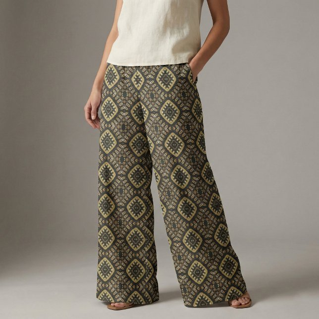 Luxurious Gold and Black Mosaic Geometric Pattern Fabric (Creator Uploaded)