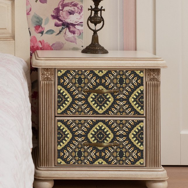 Luxurious Gold and Black Mosaic Geometric Pattern Tissue Paper (Creator Uploaded)