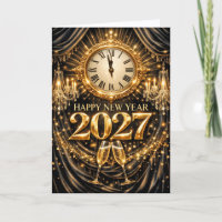 Luxurious Gold Black Elegant New Year 2027