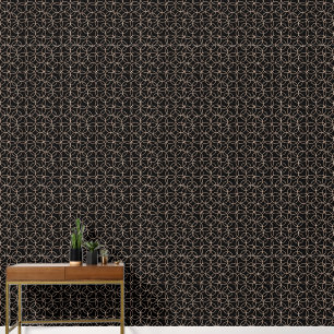 Luxurious Gold Black Geometrical Wallpaper