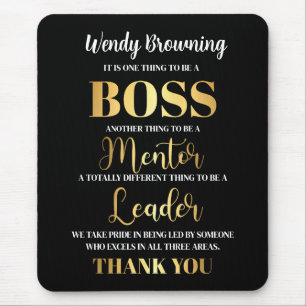 Luxurious gold Boss appreciation week Mouse Pad