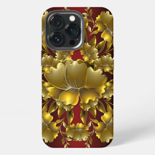 Luxurious Gold Carving Floral Case-Mate iPhone Cas 13 Pro Case