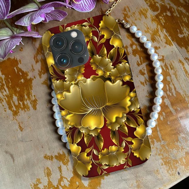Luxurious Gold Carving Floral Case-Mate iPhone Cas Case-Mate iPhone Case (Creator Uploaded)
