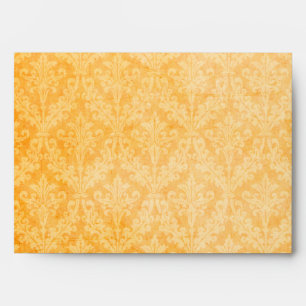 Luxurious Gold Damask: Linen A-7 Envelope