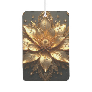 Luxurious Gold Flower Car Air Freshener