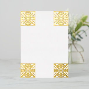 Luxurious Gold Foil Baroque Frame Blank