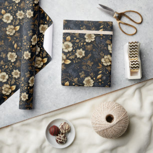 Luxurious Gold Foil Digital Paper for Christmas