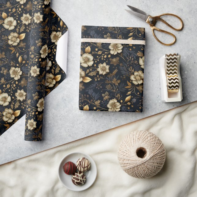 Luxurious Gold Foil Digital Paper for Christmas (Crafts)