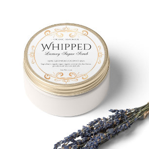 Luxurious Gold Foil Swirls Elegant White Product Classic Round Sticker