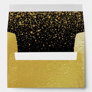 Luxurious Gold Foil with Confetti Envelope