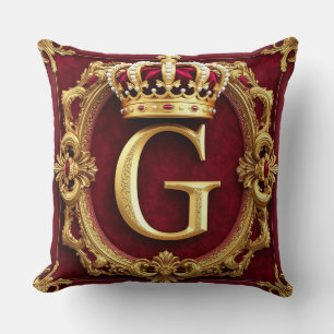 Luxurious Gold Frame With Crowned Monogram Cushion