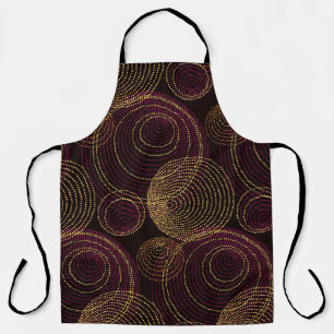 Luxurious Gold Geometric Print Apron